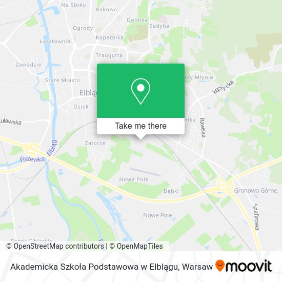 Akademicka Szkoła Podstawowa w Elblągu map