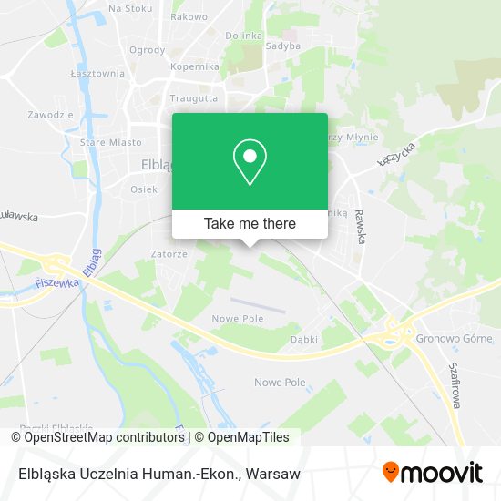 Elbląska Uczelnia Human.-Ekon. map