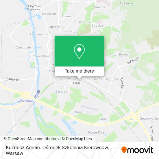 Kuźmicz Adrian. Ośrodek Szkolenia Kierowców map