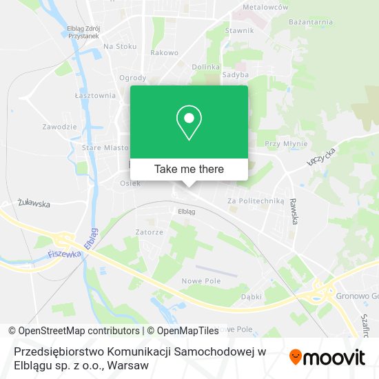 Przedsiębiorstwo Komunikacji Samochodowej w Elblągu sp. z o.o. map