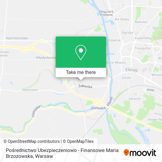 Pośrednictwo Ubezpieczeniowo - Finansowe Maria Brzozowska map