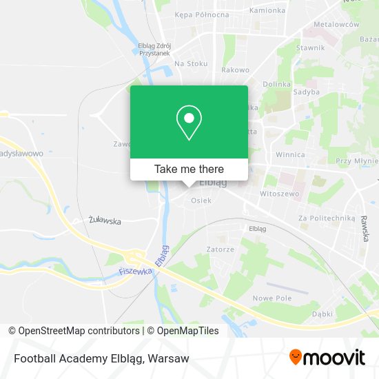 Football Academy Elbląg map