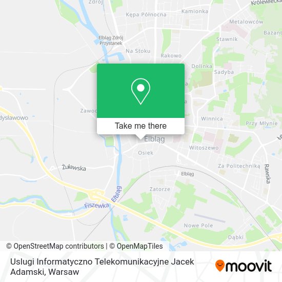 Uslugi Informatyczno Telekomunikacyjne Jacek Adamski map