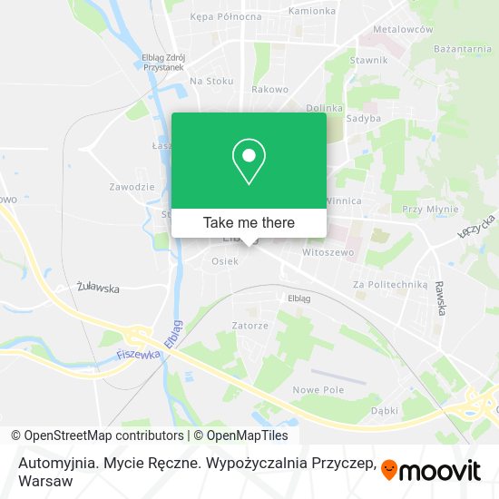 Automyjnia. Mycie Ręczne. Wypożyczalnia Przyczep map