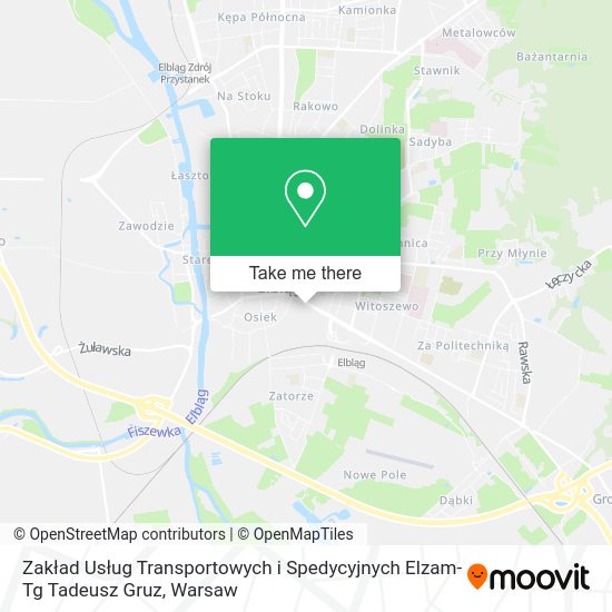 Zakład Usług Transportowych i Spedycyjnych Elzam-Tg Tadeusz Gruz map