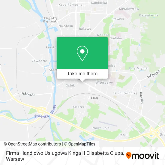 Карта Firma Handlowo Uslugowa Kinga II Elisabetta Ciupa