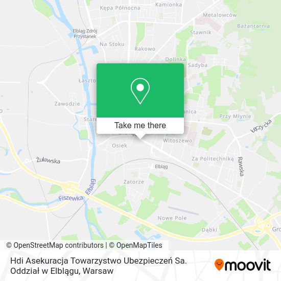 Карта Hdi Asekuracja Towarzystwo Ubezpieczeń Sa. Oddział w Elblągu