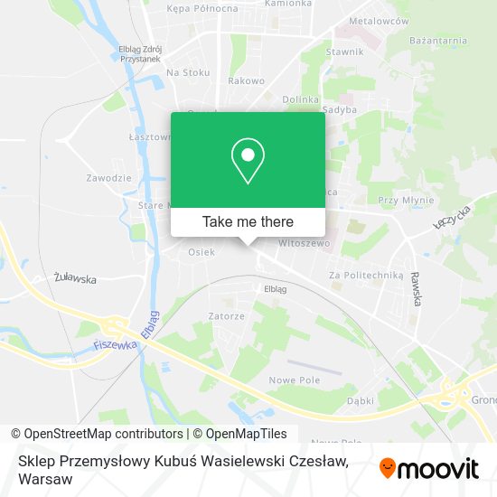 Sklep Przemysłowy Kubuś Wasielewski Czesław map