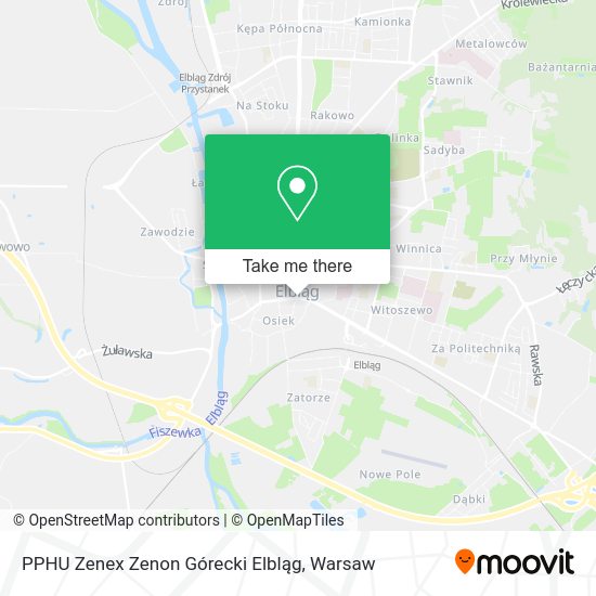 PPHU Zenex Zenon Górecki Elbląg map