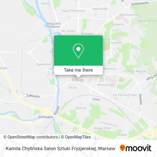 Kamila Chylińska Salon Sztuki Fryzjerskiej map