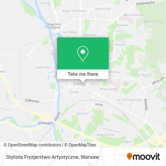 Stylista Fryzjerstwo Artystyczne map