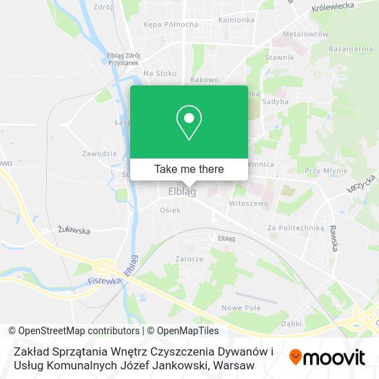 Карта Zakład Sprzątania Wnętrz Czyszczenia Dywanów i Usług Komunalnych Józef Jankowski