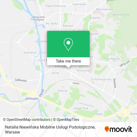 Карта Natalia Niewińska Mobilne Usługi Podologiczne