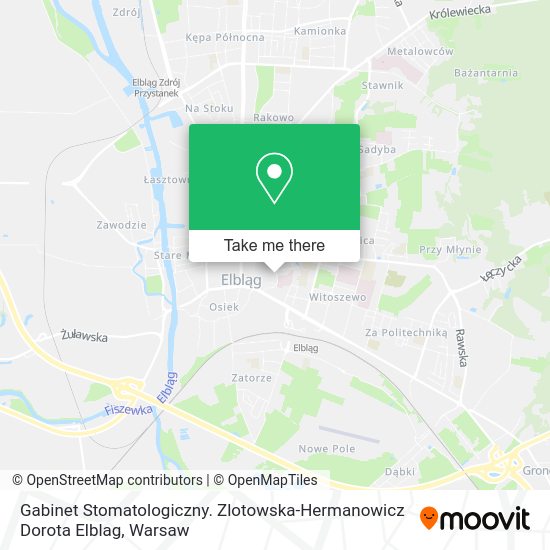 Gabinet Stomatologiczny. Zlotowska-Hermanowicz Dorota Elblag map