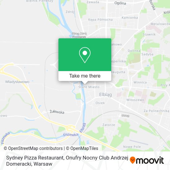 Карта Sydney Pizza Restaurant, Onufry Nocny Club Andrzej Domeracki