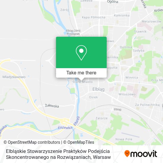 Elbląskie Stowarzyszenie Praktyków Podejścia Skoncentrowanego na Rozwiązaniach map