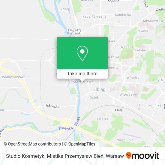 Studio Kosmetyki Mistika Przemysław Bień map