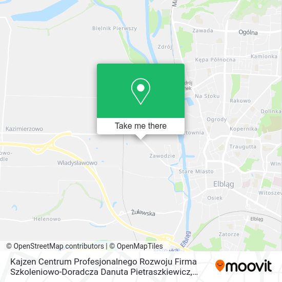 Kajzen Centrum Profesjonalnego Rozwoju Firma Szkoleniowo-Doradcza Danuta Pietraszkiewicz map