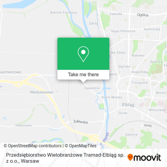 Карта Przedsiębiorstwo Wielobranżowe Tramad-Elbląg sp. z o.o.