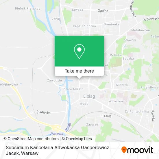 Карта Subsidium Kancelaria Adwokacka Gasperowicz Jacek