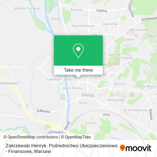 Zakrzewski Henryk. Pośrednictwo Ubezpieczeniowo - Finansowe map