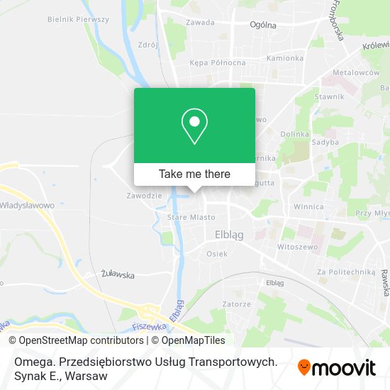 Omega. Przedsiębiorstwo Usług Transportowych. Synak E. map