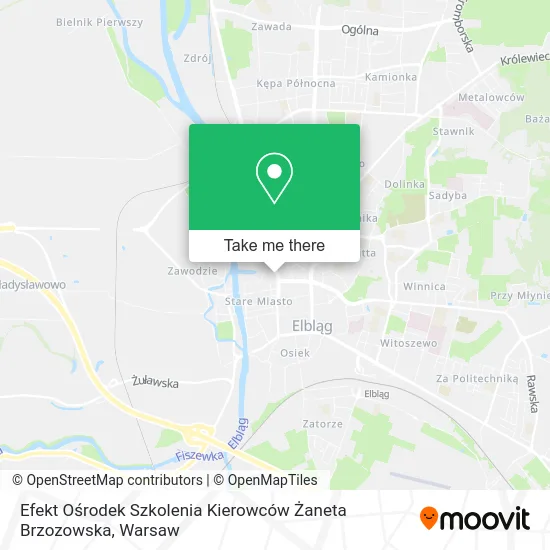 Карта Efekt Ośrodek Szkolenia Kierowców Żaneta Brzozowska