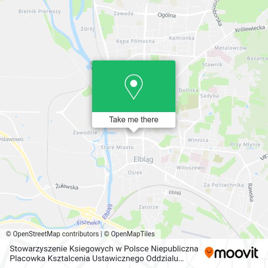 Stowarzyszenie Ksiegowych w Polsce Niepubliczna Placowka Ksztalcenia Ustawicznego Oddzialu Okregowe map