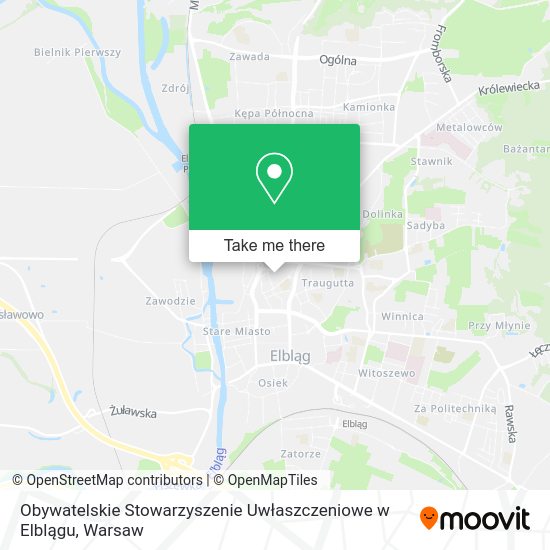 Obywatelskie Stowarzyszenie Uwłaszczeniowe w Elblągu map