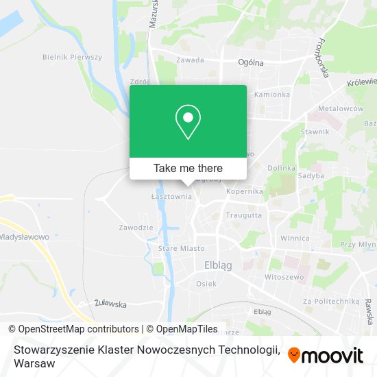 Stowarzyszenie Klaster Nowoczesnych Technologii map