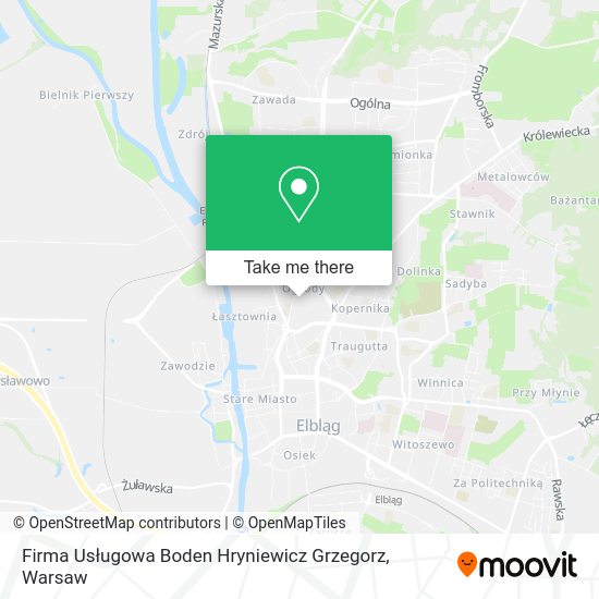 Firma Usługowa Boden Hryniewicz Grzegorz map