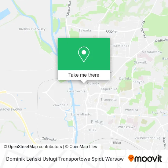 Карта Dominik Leński Usługi Transportowe Spidi