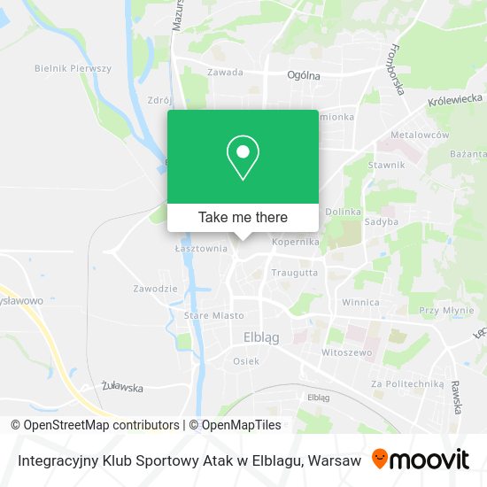 Integracyjny Klub Sportowy Atak w Elblagu map