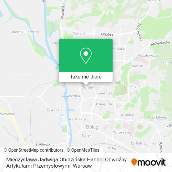 Mieczysława Jadwiga Obidzińska Handel Obwoźny Artykułami Przemysłowymi map