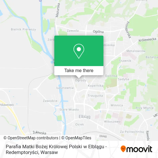 Карта Parafia Matki Bożej Królowej Polski w Elblągu - Redemptoryści