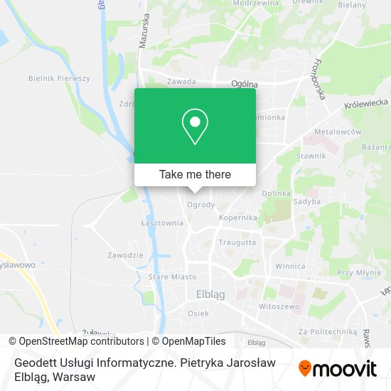 Geodett Usługi Informatyczne. Pietryka Jarosław Elbląg map
