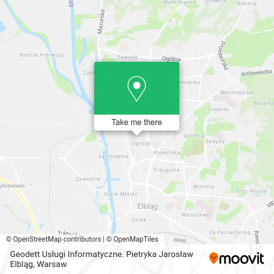 Карта Geodett Usługi Informatyczne. Pietryka Jarosław Elbląg