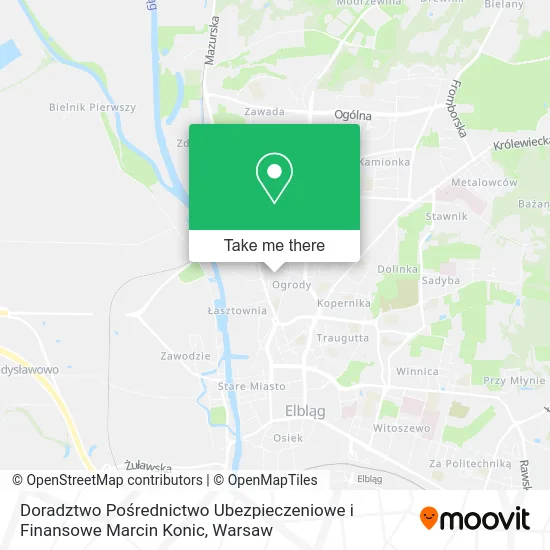 Карта Doradztwo Pośrednictwo Ubezpieczeniowe i Finansowe Marcin Konic