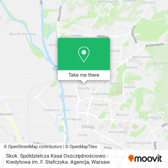 Карта Skok. Spółdzielcza Kasa Oszczędnościowo - Kredytowa im. F. Stefczyka. Agencja