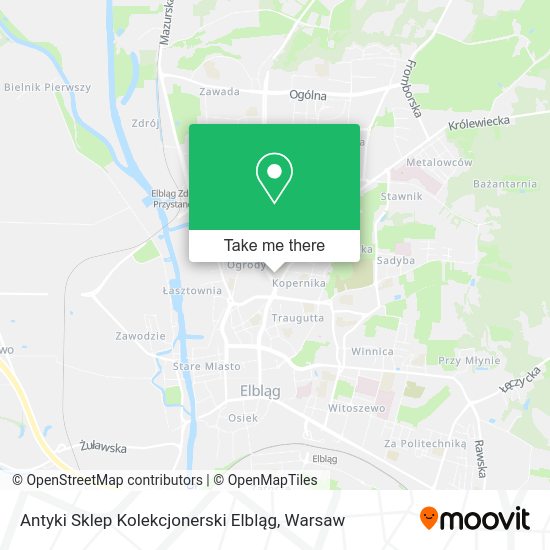 Antyki Sklep Kolekcjonerski Elbląg map