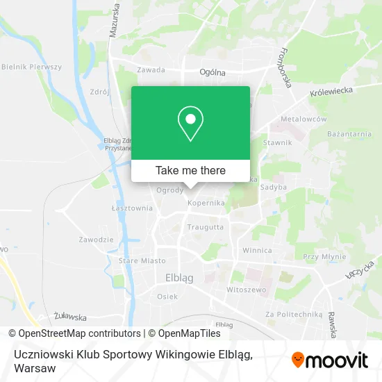 Карта Uczniowski Klub Sportowy Wikingowie Elbląg