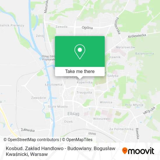 Карта Kosbud. Zakład Handlowo - Budowlany. Bogusław Kwaśnicki