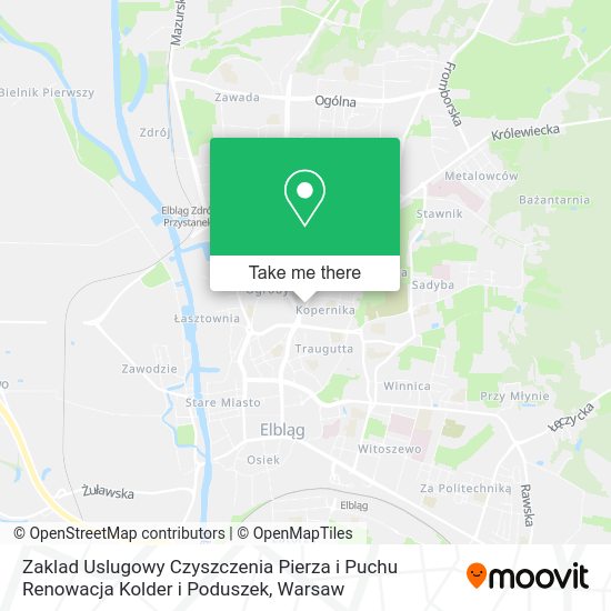 Zaklad Uslugowy Czyszczenia Pierza i Puchu Renowacja Kolder i Poduszek map