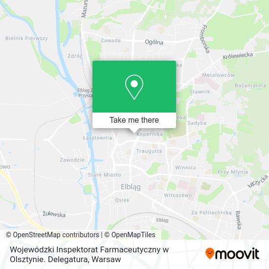 Wojewódzki Inspektorat Farmaceutyczny w Olsztynie. Delegatura map