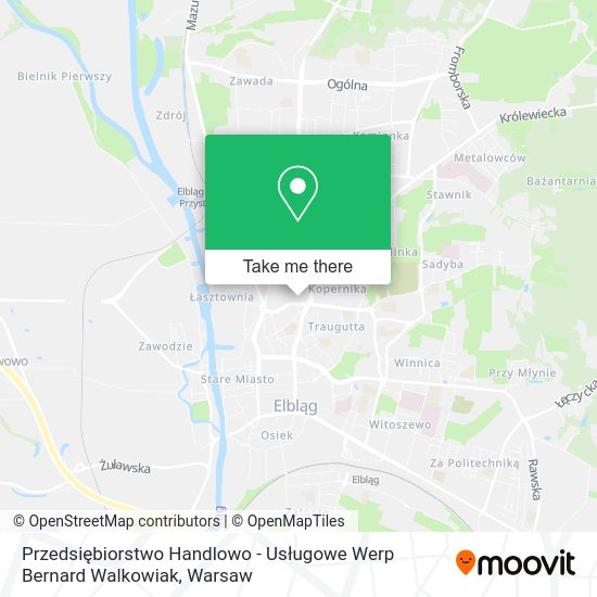 Przedsiębiorstwo Handlowo - Usługowe Werp Bernard Walkowiak map