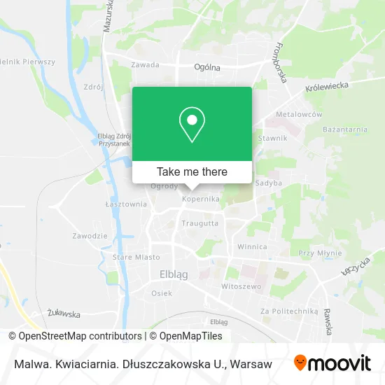 Карта Malwa. Kwiaciarnia. Dłuszczakowska U.