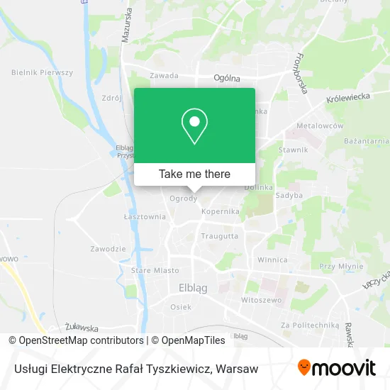Карта Usługi Elektryczne Rafał Tyszkiewicz