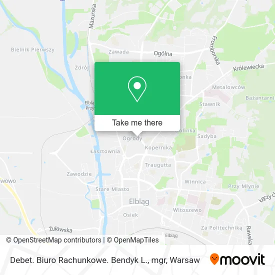 Карта Debet. Biuro Rachunkowe. Bendyk L., mgr