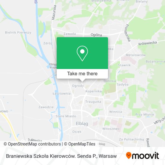 Braniewska Szkoła Kierowców. Senda P. map