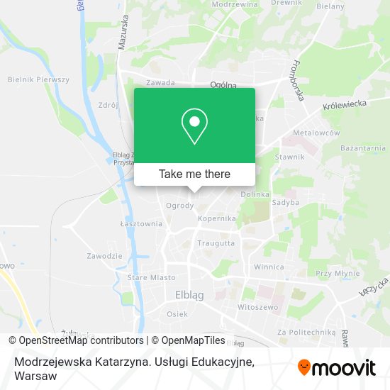 Modrzejewska Katarzyna. Usługi Edukacyjne map